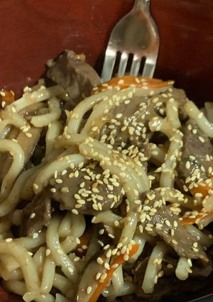 A picture of Beef Bulgogi Udon Stir Fry.