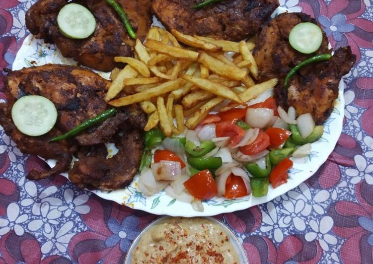 Easy Way to Prepare Perfect Chicken steak with tandoori sauce