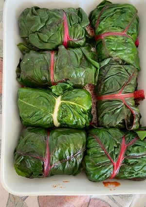 Foto di Involtini di bietole e riso alla parmigiana