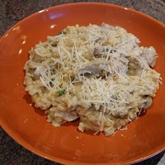 A picture of Chicken and Mushroom Risotto.