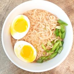 Simple Beef Ramen with Soft Boiled Egg A picture of Simple Beef Ramen with Soft Boiled Egg.