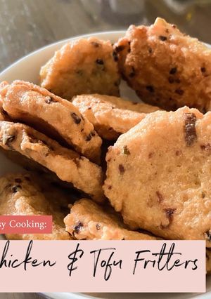 Foto resep Easy Cooking: Chicken & Tofu Fritters (Perkedel Ayam & Tahu)