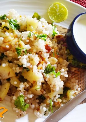 A picture of Sabudana Khichdi for Breakfast.