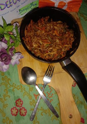 A picture of Left over roti noodle.