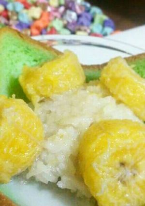 Foto resep Ketan roti tawar siram kolak pisang
