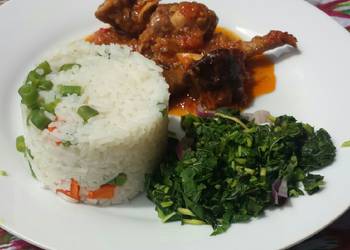 How to Recipe Tasty Veggie white rice and goat meat stew