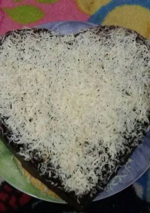 Foto resep Bronis Kukus Hati Rasa Coklat Keju