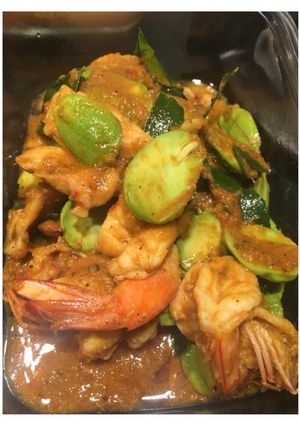 รูปของ ผัดเผ็ดสะตอกุ้ง