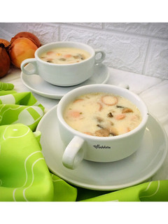 Foto resep 274. Krim Sup Jamur Sosis / Cream Soup Mushrooms