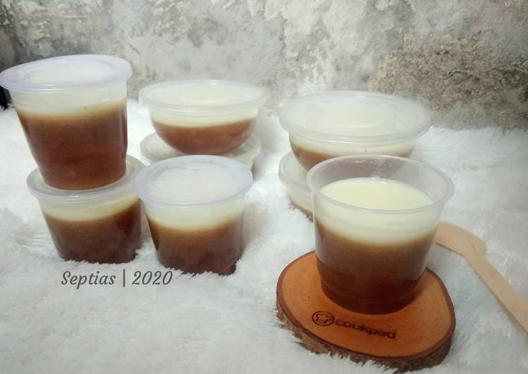 Cara Gampang Menyiapkan Puding Kurma fla Vanilla Anti Gagal