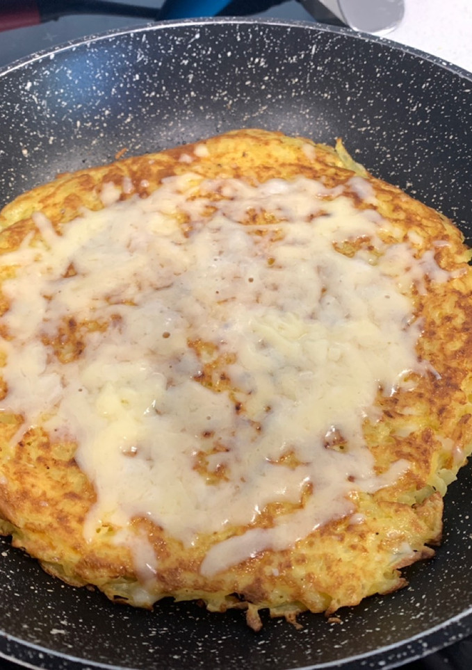 Una foto de Falsa tortilla de patatas light y crujiente