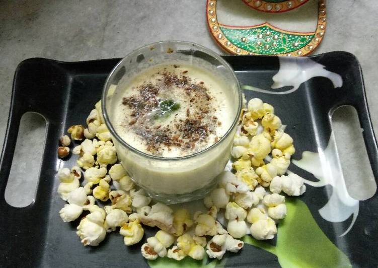 Summer season masala popcorn lassi