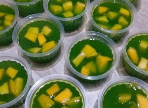 Foto resep Puding melon topping mangga