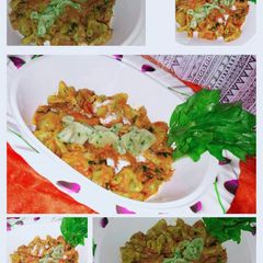 A picture of Spinach pasta.