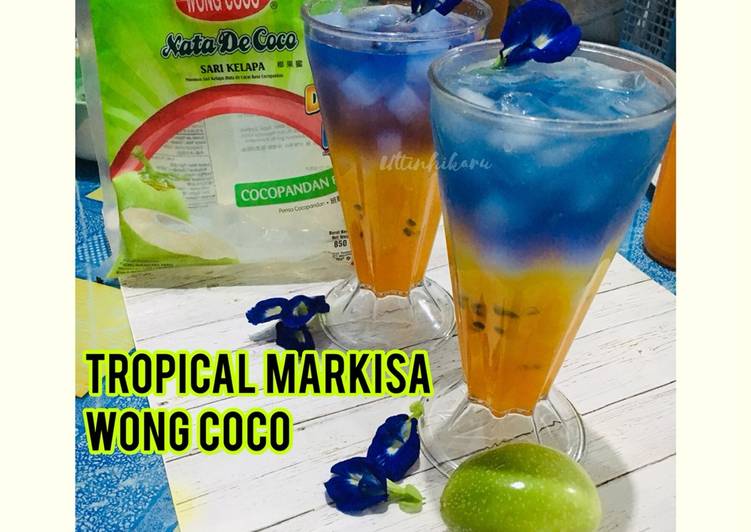 Cara Gampang Membuat 190. Tropical Markisa Telang Wong Coco #BancakanOnlineBarengCookpad, Lezat Sekali