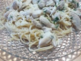 Fideos con pollo al verdeo