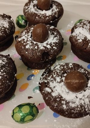 Une photo de Coeurs coulants au chocolat 🍫