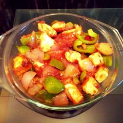 A picture of Dry chilli paneer.