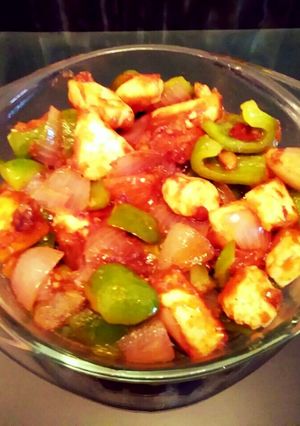 A picture of Dry chilli paneer.