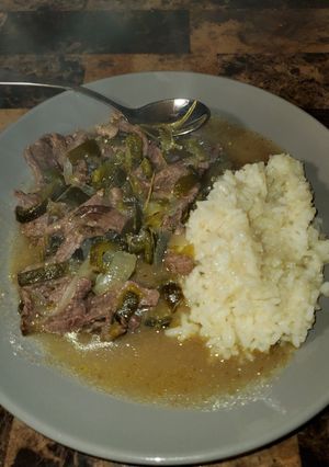 Una foto de Carne al albañil