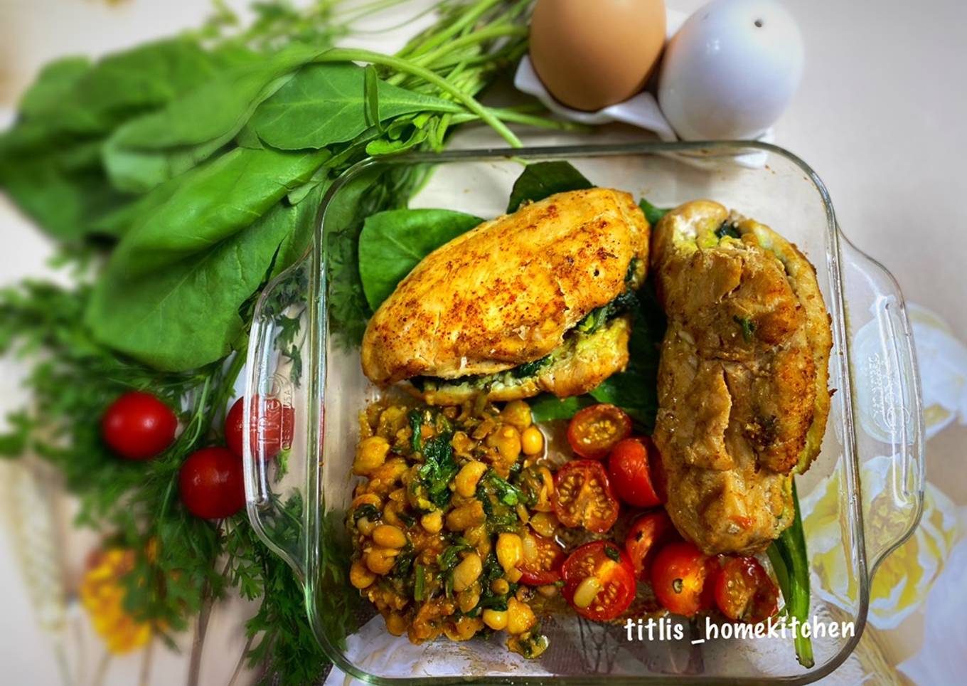 Stuffed Chicken Breast with Sauteed Tomatoes
