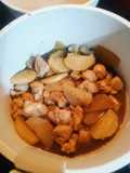 Braised chicken with raddish. Ayam cah lobak tumis simple