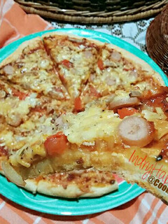Foto resep Homemade Thin Crust Pizza