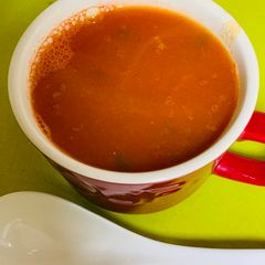 Jhatpat tomato soup A picture of Jhatpat tomato soup.