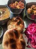 Tandoori stuff batti with panchratan dal