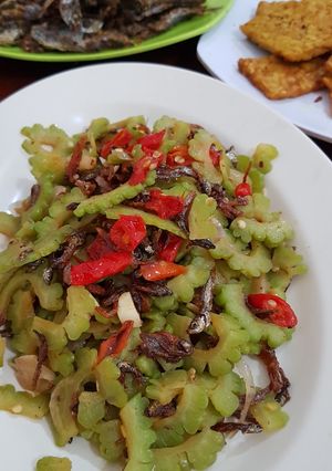 Foto resep Tumis Paria Ikan Teri