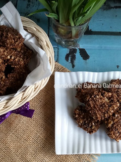 Foto resep Banana Oatmeal Cookies (3 Bahan, Gluten Free)