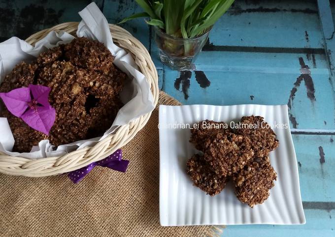 Banana Oatmeal Cookies (3 Bahan, Gluten Free)