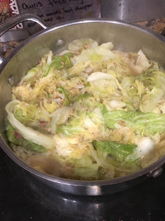A picture of Fried cabbage .