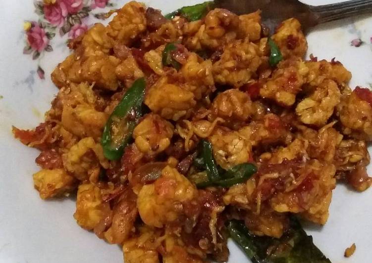 Bahan meracik Oreg tempe campur teri nasi Anti Gagal