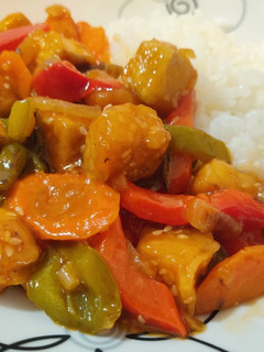 Una foto de Tofu agridulce