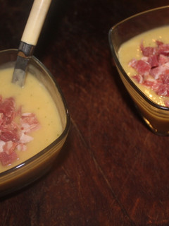 Una foto de Puré de melón con patatas
