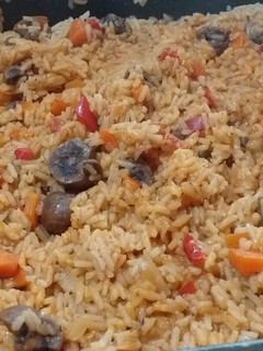 Una foto de Guiso de arroz con riñón