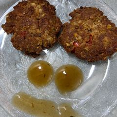 A picture of Kachay keemay k kabab.