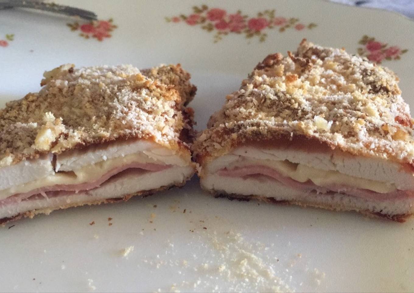 Pechuga de pollo con queso y jamón york