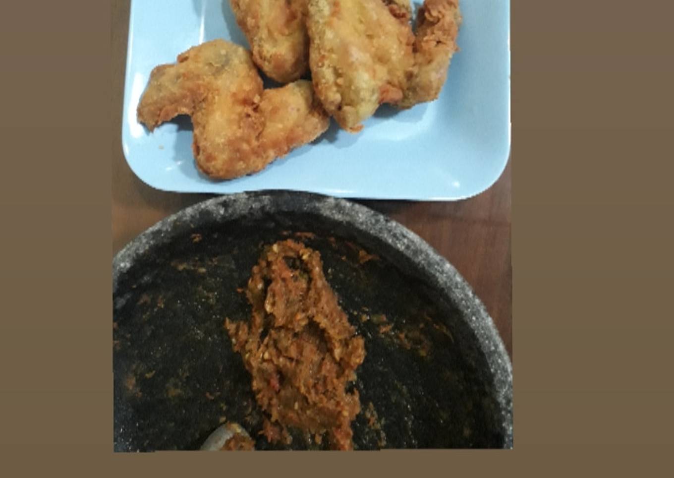 Ayam kriuk sambal geprek