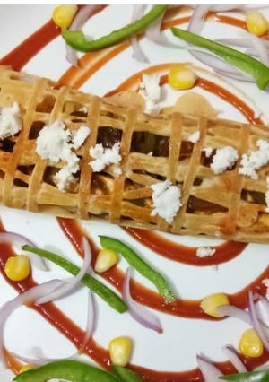 A picture of Savoury lace pancake.