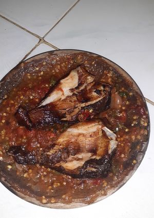 Foto resep Penyet ikan pari sambal tomat