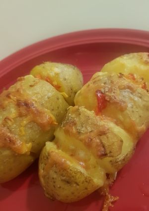 A picture of Loaded baked potatoes.