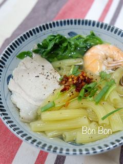 Hình của món Nui Nấu Tôm Thịt.