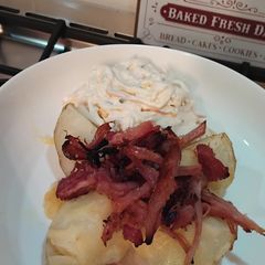 A picture of Baked potato & ham slow cooker recipe.