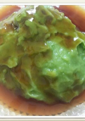 Foto resep Bubur Sumsum Hijau Pandan kuah kinca kental