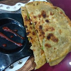 Paneer paratha A picture of Paneer paratha.