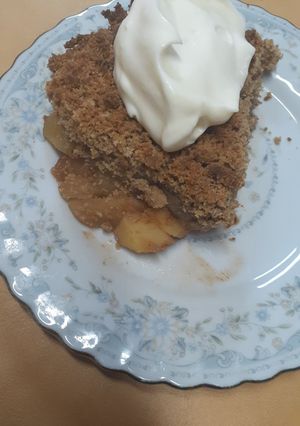 Una foto de Apple crumble