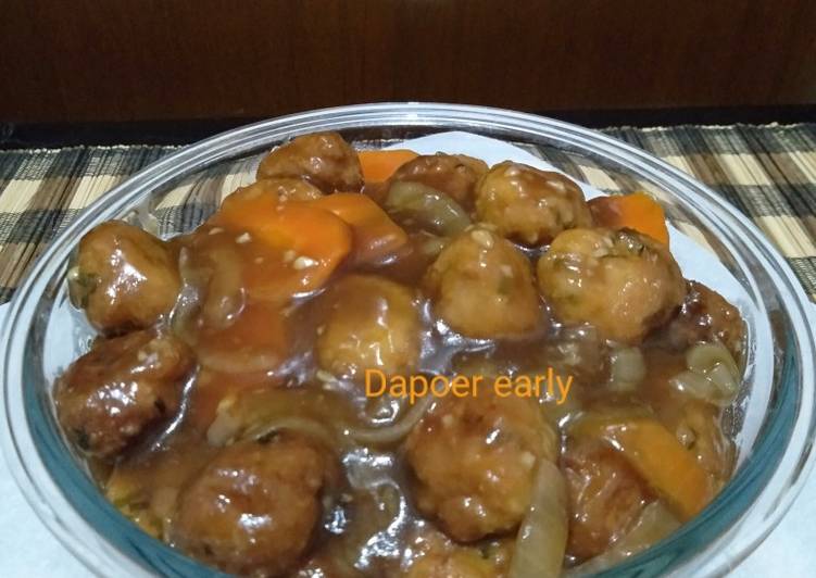 Bola2 Tahu Saus Teriyaki
