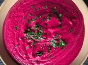 A picture of beet hummus